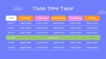 Free Cute Class Time Table PowerPoint Template