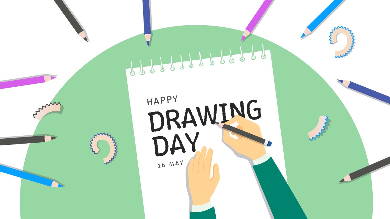 Free Happy Drawing Day Template for PowerPoint & Google Slides