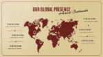 Global Presence Map Slide from Restaurant Menu Presentation for PowerPoint and Google Slides