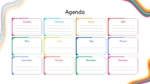 January to December Class Agenda Slide Template for PPT