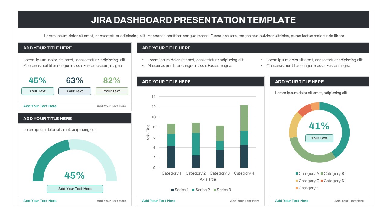 Jira Dashboard Template for PPT and Google Slides