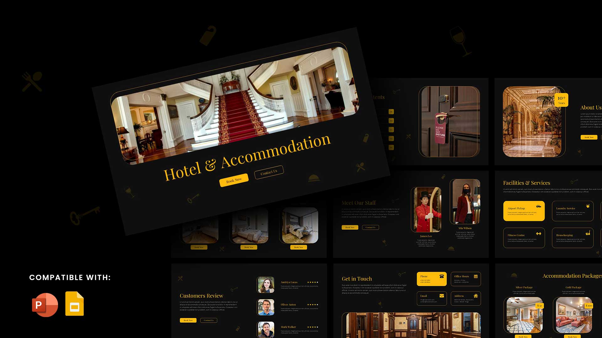 Luxury Hotel & Accommodation Presentation PowerPoint Templates Featured Image