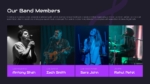 Our Brand Members Slide From Music Band PowerPoint Presentation Templates