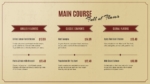 Restaurant Main Menu PowerPoint and Google Slides Template