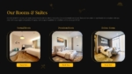 Rooms and Suites Slide From Luxury Hotel & Accommodation Presentation PowerPoint Templates