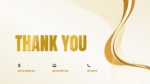 Thank Slide From Golden Theme PowerPoint Templates