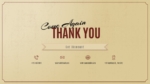 Thank You and Come Again Slide from Restaurant Menu Presentation Template for PowerPoint and Google Slides
