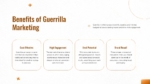 Benefits of Guerrilla Marketing Slide From Guerrilla Marketing PowerPoint Presentation Templates