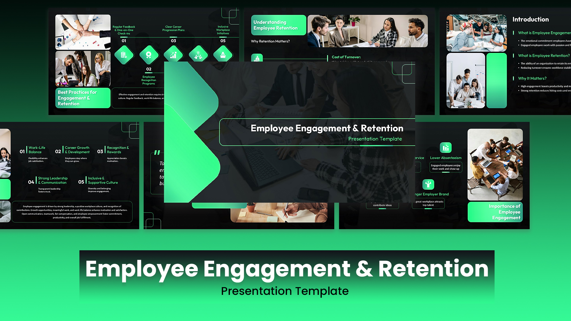 Employee Engagement & Retention PowerPoint Presentation Templates Featured Image