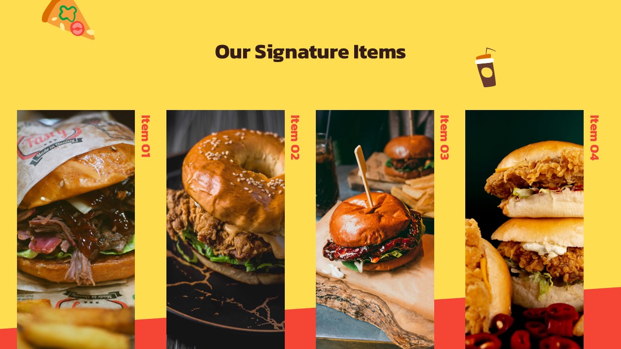 Food Truck Signature Item PowerPoint Templates