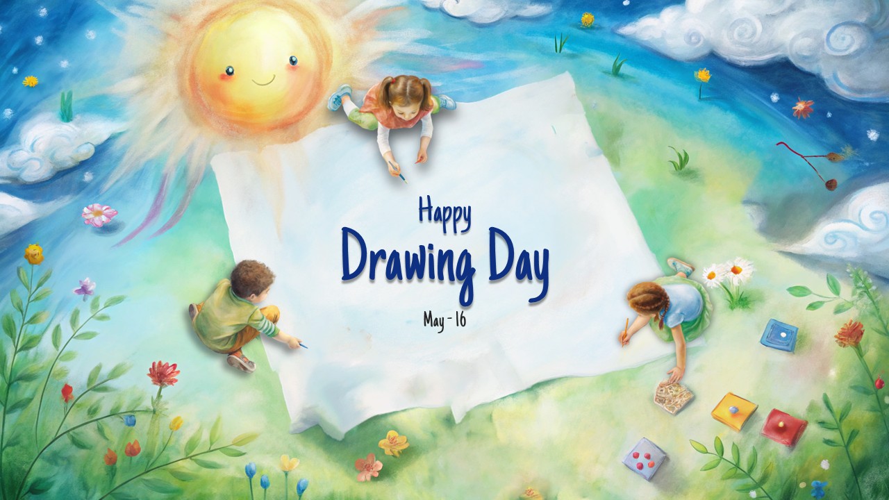 Free Drawing PPT Background Template