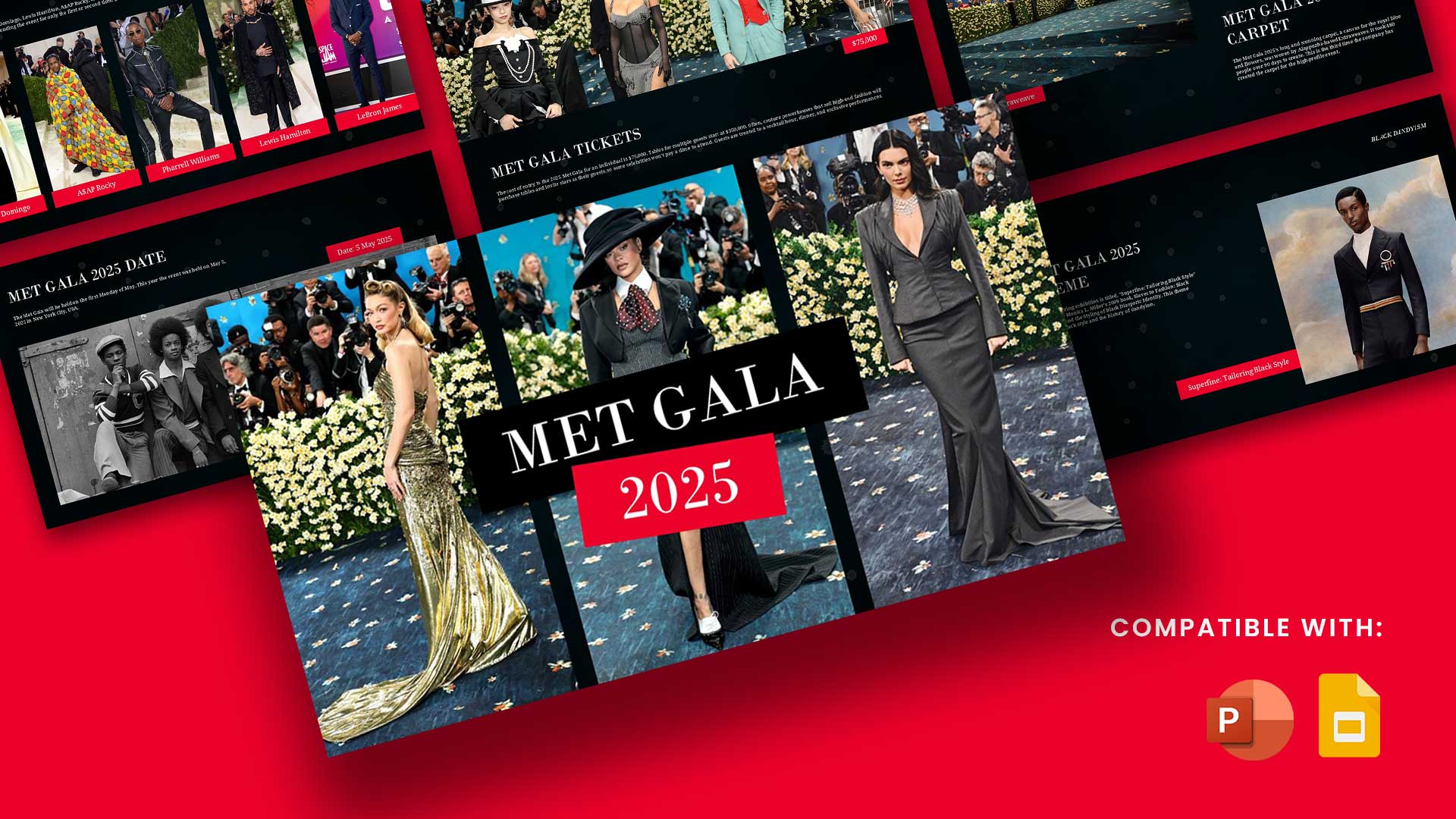 Free Met Gala 2025 Theme PowerPoint and Google Slides Templates Featured Image