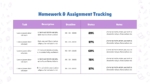Home Work and Assignment Tracking PowerPoint Template