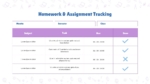 Homework and Assignment Tracking PowerPoint Template