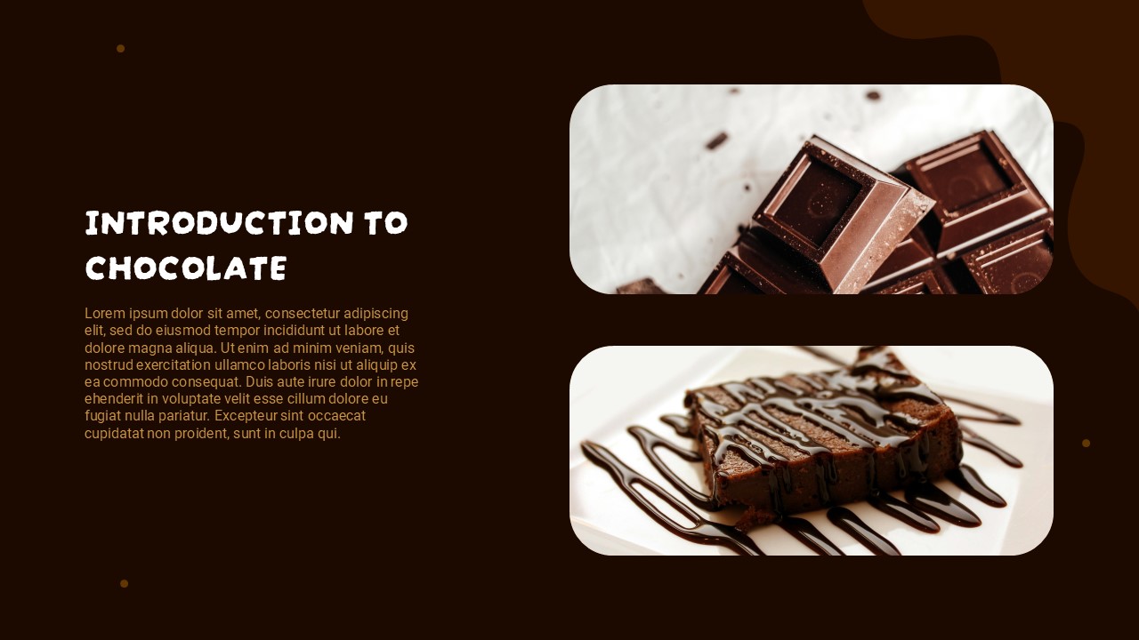 Table of Content Slide from Chocolate Presentation PowerPoint & Google Slides Templates