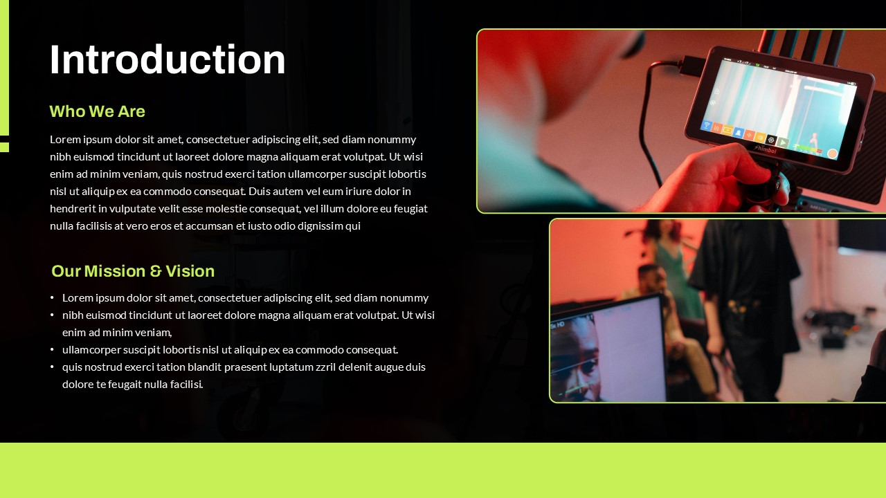 Movie Studio and Film Maker Introduction PowerPoint Presentation Template