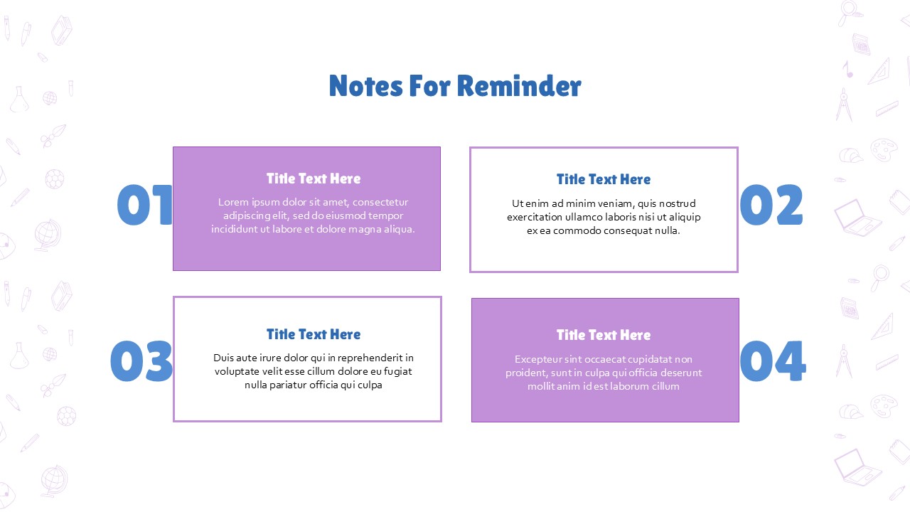Notes for Remember Slide