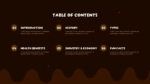 Table of Content Slide from Chocolate Presentation PowerPoint & Google Slides Templates