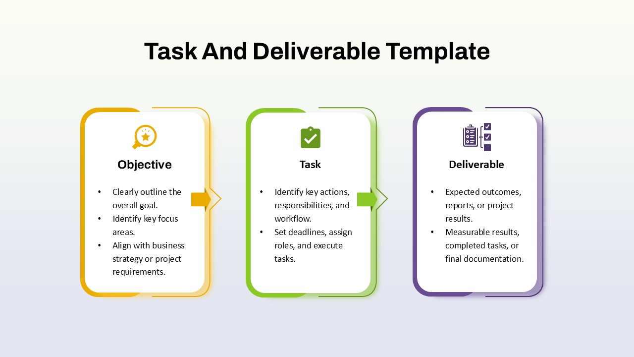 Task and Deliverables Template for PowerPoint and Google Slides