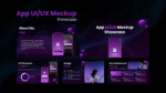 App UIUX Mockup Showcase PowerPoint Presentation Templates Featured Image