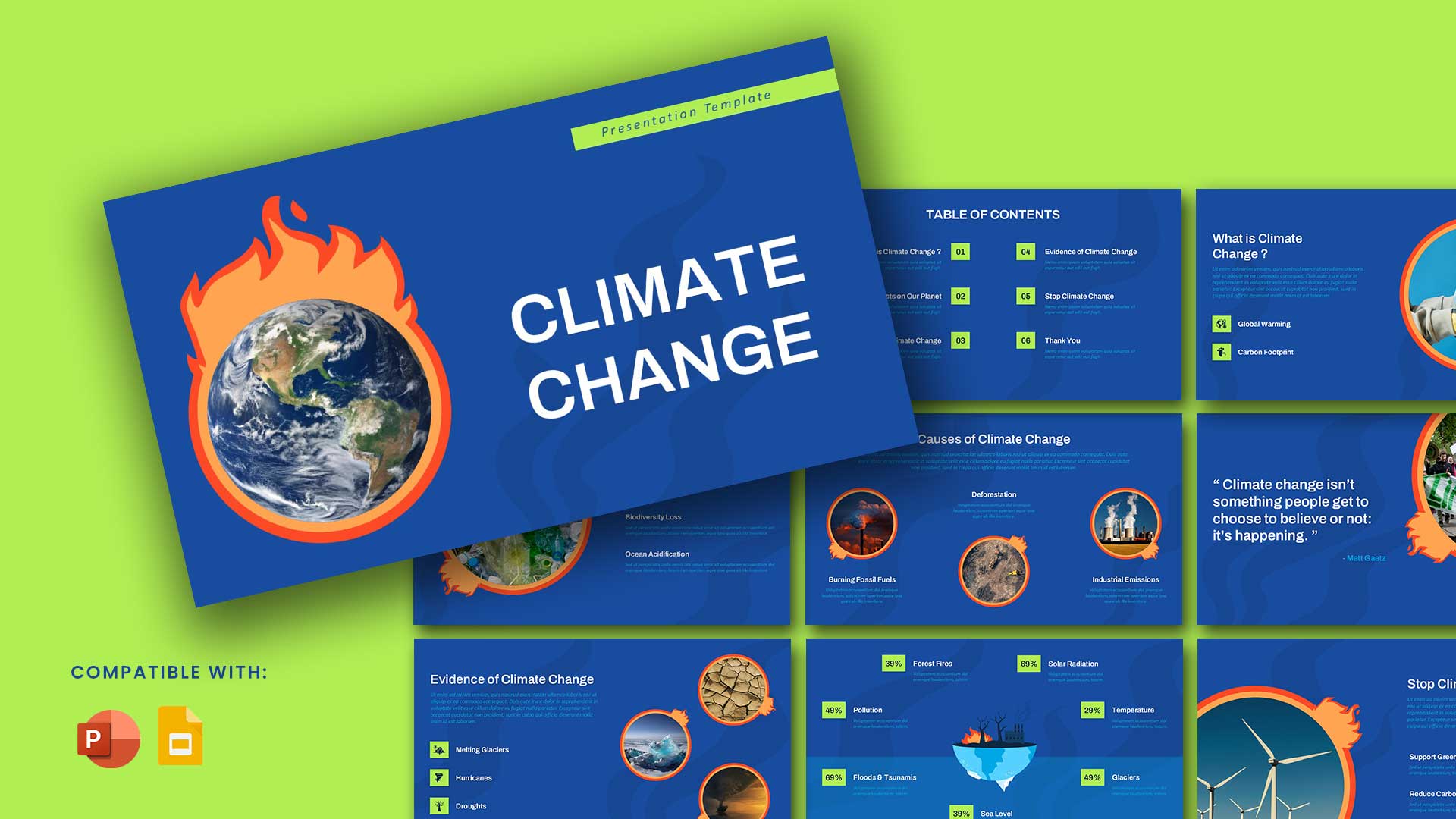 Climate Change PowerPoint Presentation Templates Featured Image