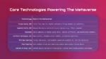 Core Technologies Powering The Metaverse Slide