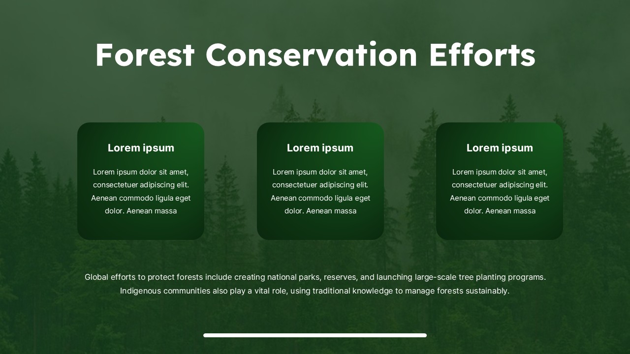 Forest Conservation Efforts PowerPoint Template