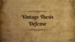 Free Vintage Thesis Defense PowerPoint Templates