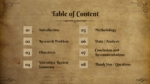 Free Vintage Thesis Defense Table of Content PowerPoint Templates