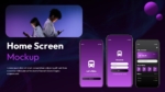 Home Screen Mockup PowerPoint Template