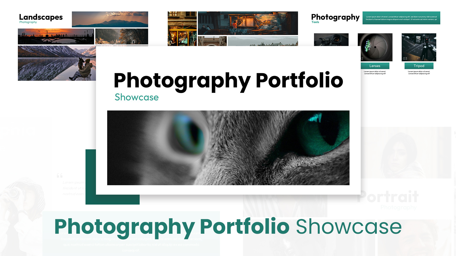 Photography Portfolio Showcase PowerPoint & Google Slides Templates Featured Image