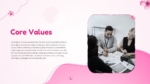 Pink Theme Core Values PowerPoint Templates