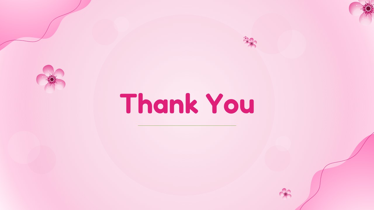 Pink Theme Thank You PowerPoint Templates SlideKit