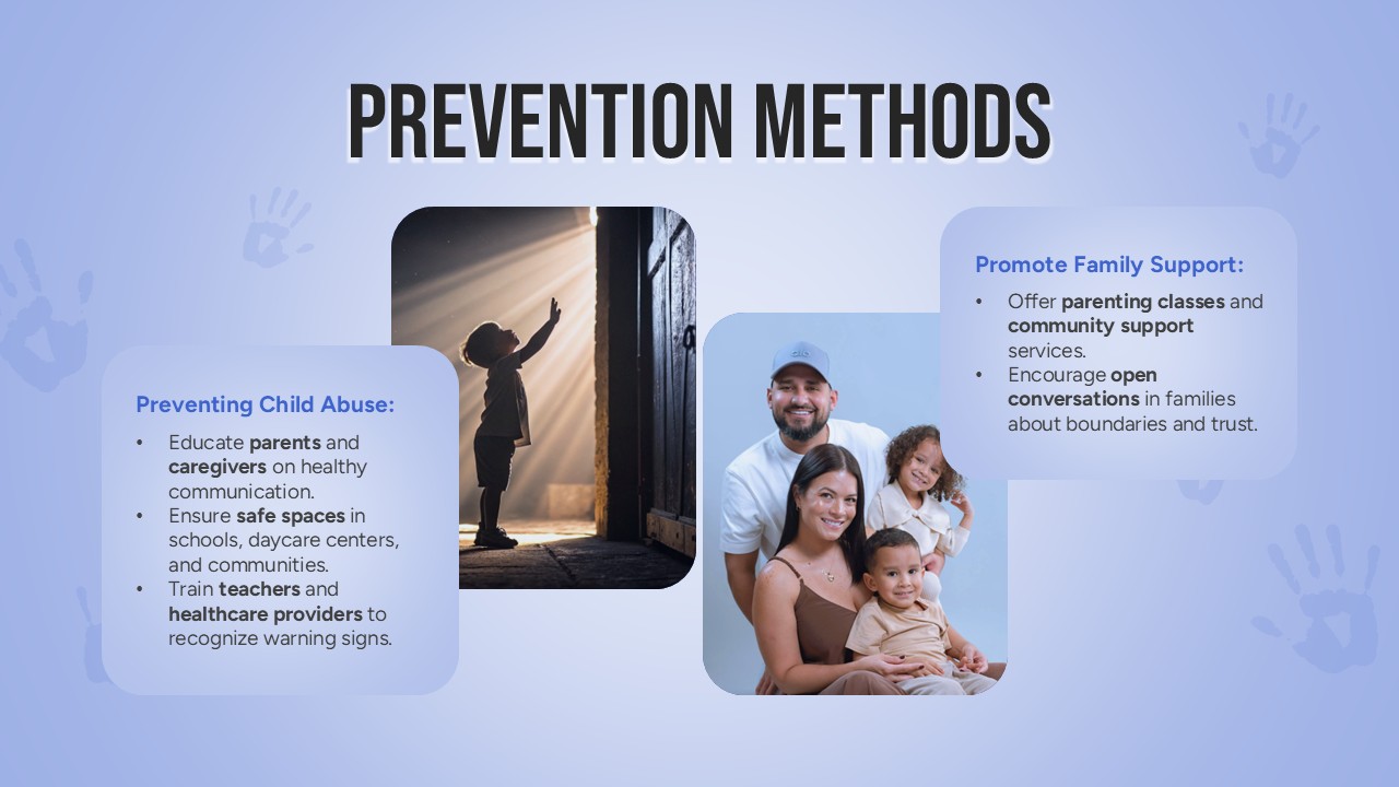 Child Abuse Prevention Methods Slide Template