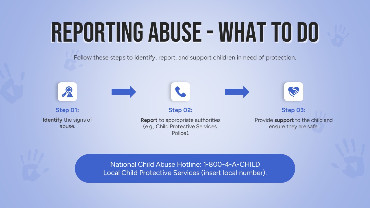 Learn the steps to report child abuse and ensure the safety of children in need of protection.