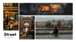 Street Photography Portfolio Showcase PowerPoint Templates
