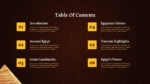 Table of Content Slide From Egypt PowerPoint Templates