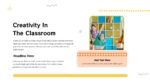 Creativity in the Classroom Free slide with children engaging in activities, showcasing a colorful learning environment and text placeholders