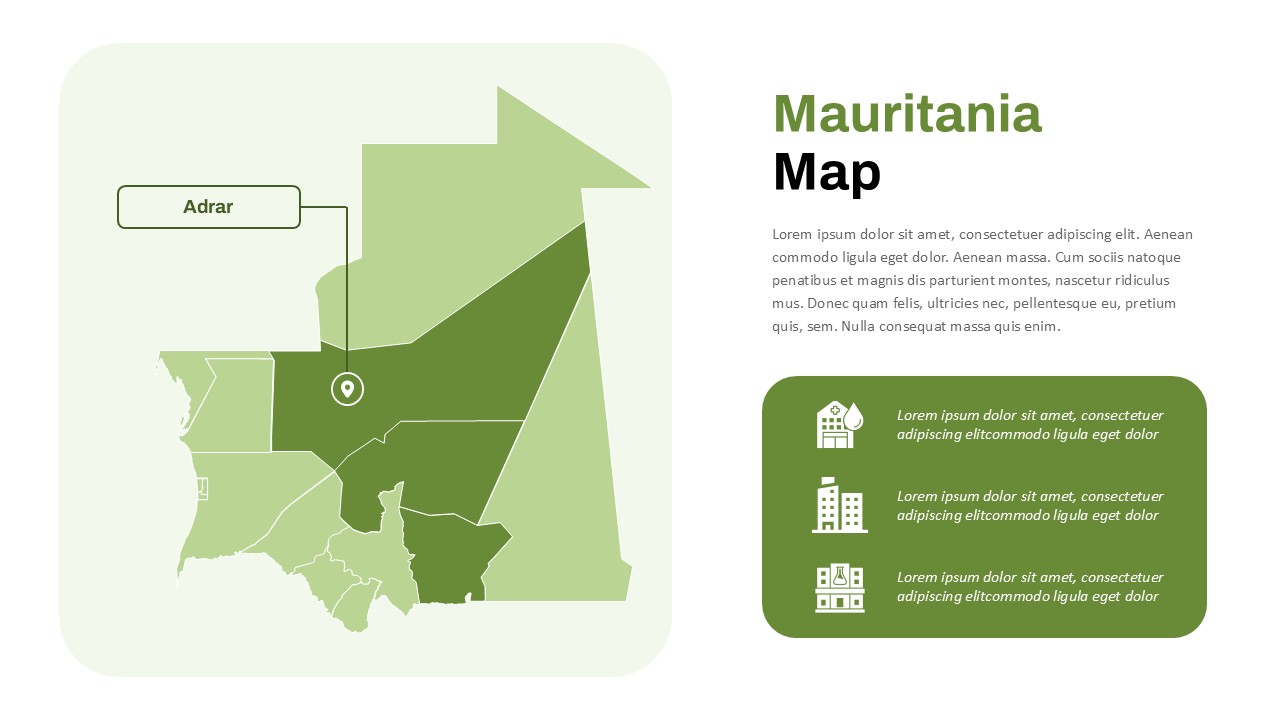 Mauritania Country Map for PowerPoint & Google Slides