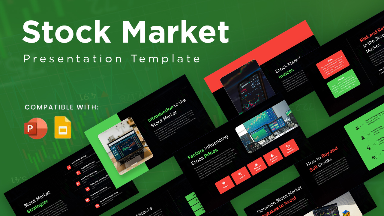 Stock Market PowerPoint Presentation Template & Google Slides Featured Image