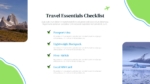 Travel Essential Checklist PowerPoint Templates