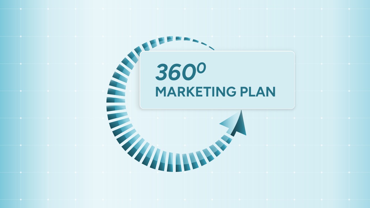 360 Degree Marketing Plan Template for Google Slides and PowerPoint