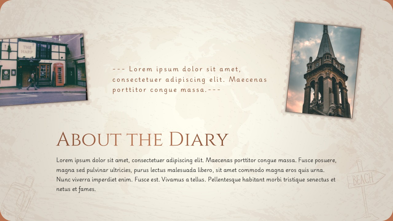 About The Diary PowerPoint And Google Slides Template