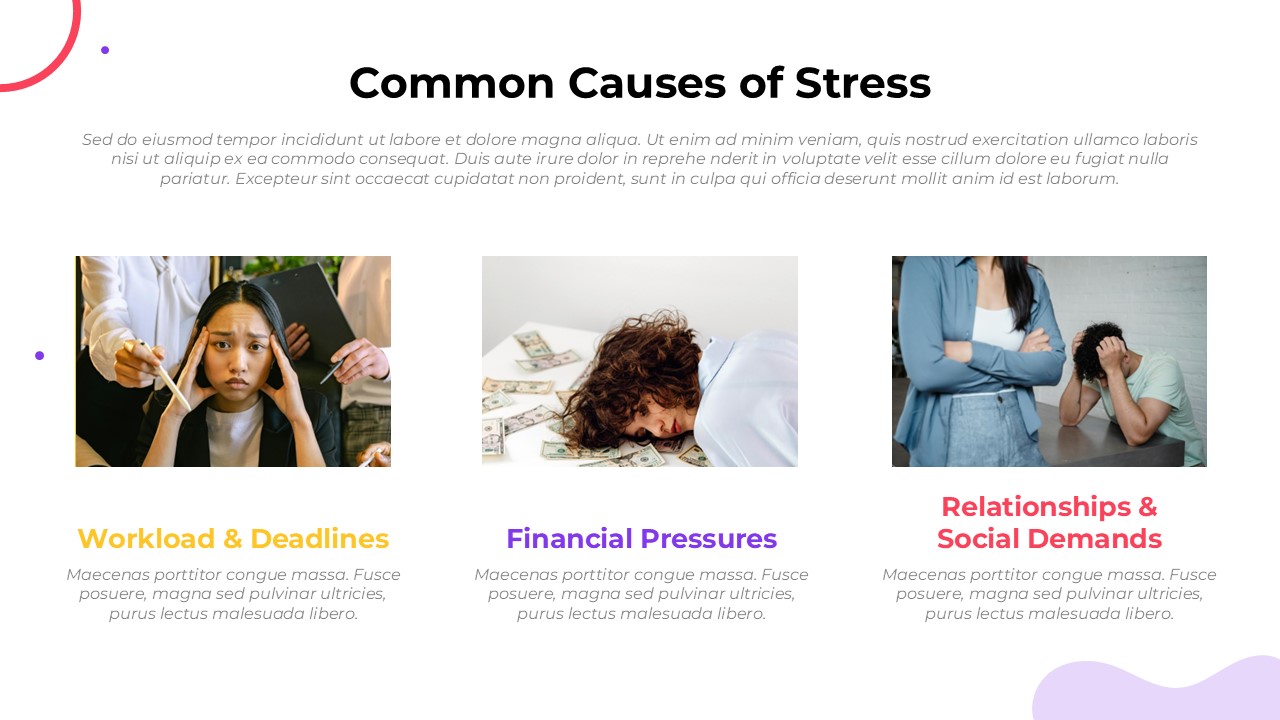 Common Causes of Stress Template for PowerPoint and Google Slides