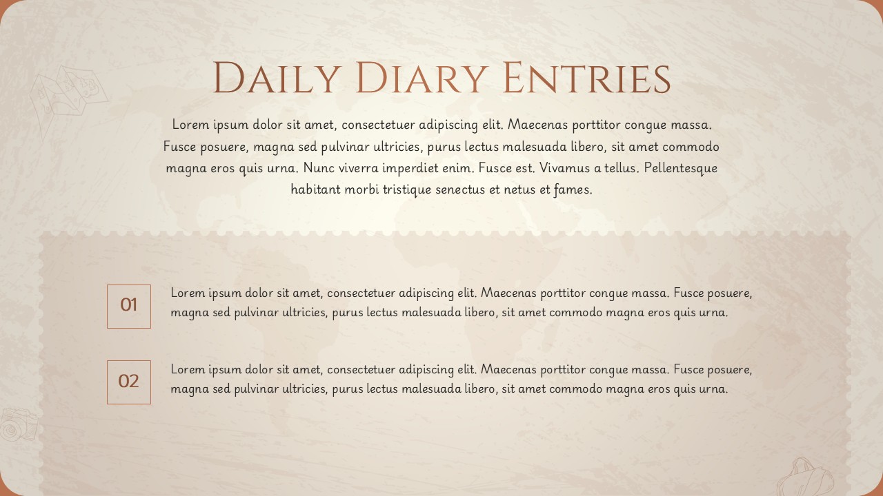 Daily Diary Entries PowerPoint And Google Slides Template