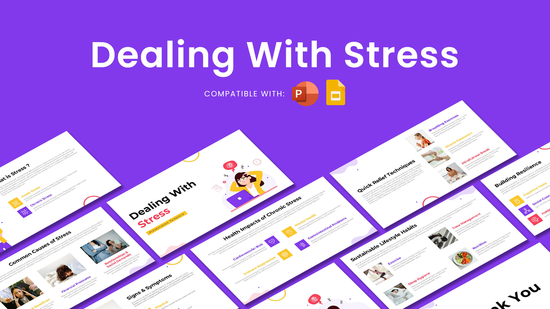 Dealing With Stress Template for PowerPoint and Google Slides