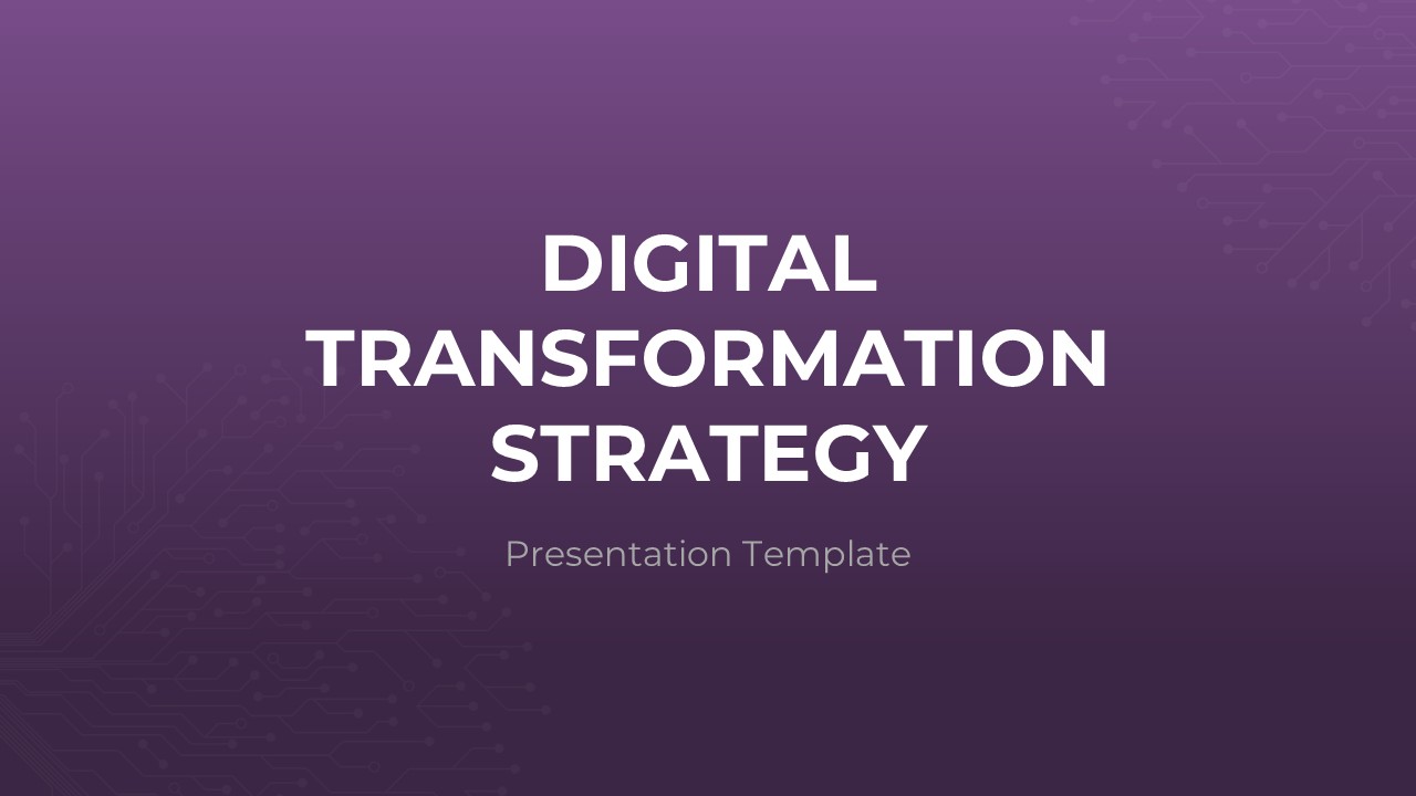 Digital Transformation Strategy Template For Ppt And Google Slides