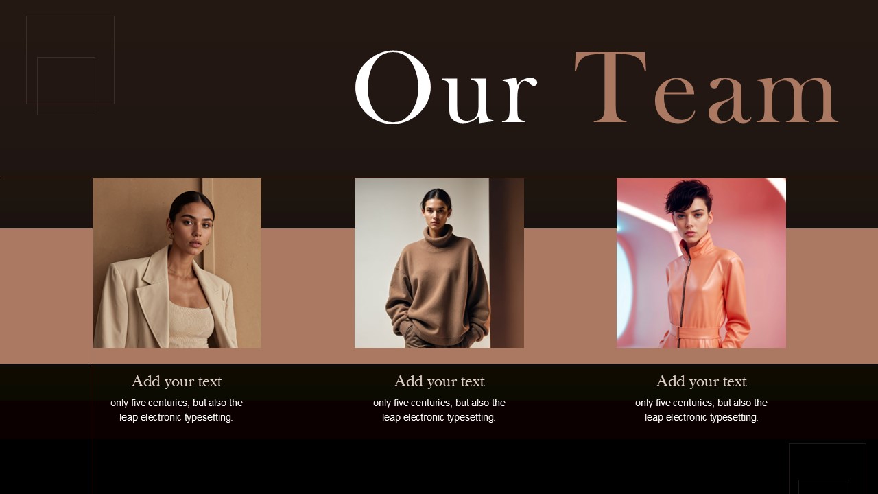 Fashion Lookbook Our Team Template for PowerPoint and Google Slides