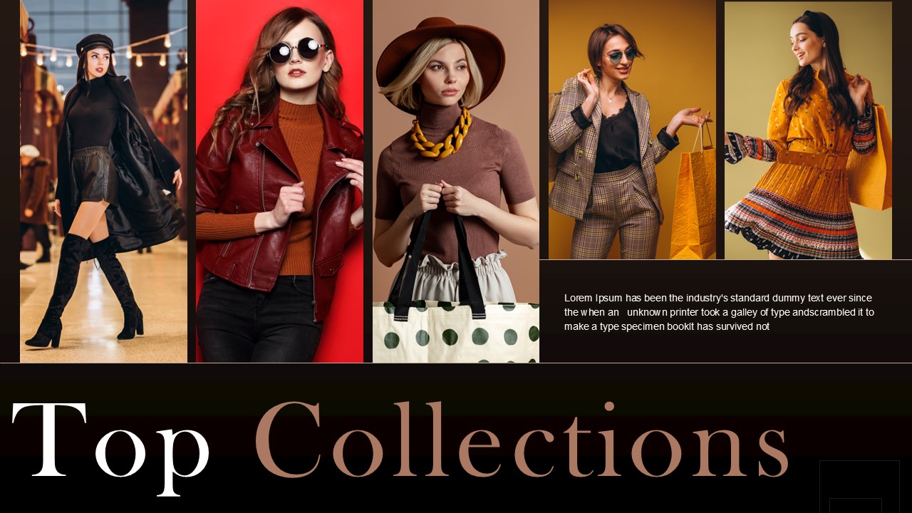 Fashion Lookbook Top Collections Template PowerPoint and Google Slides