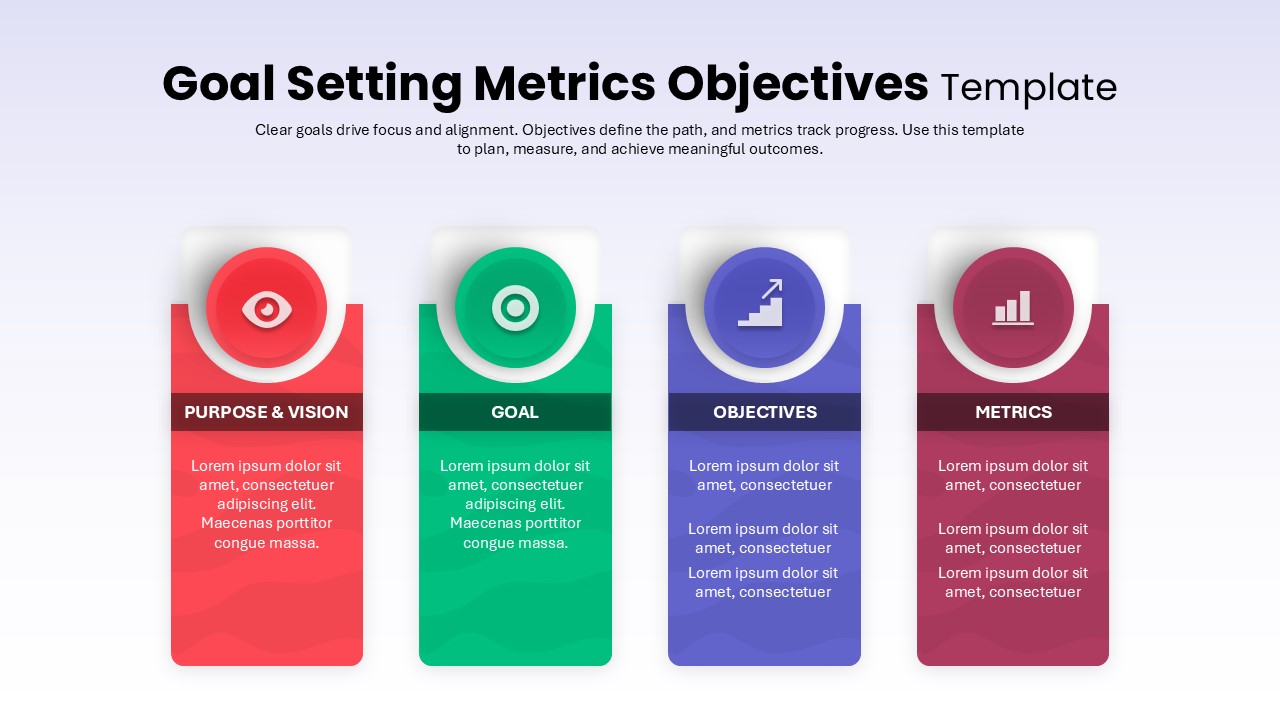 Goal Setting Metrics Objectives Template for PPT and Google Slides